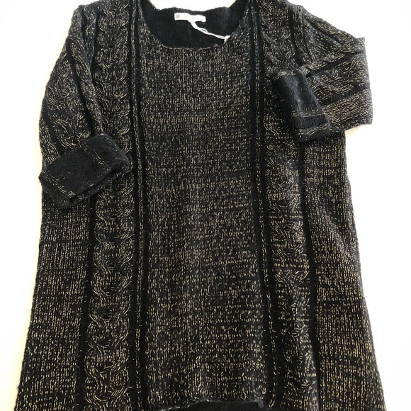 House of Harlow 1960 black & gold sweater - Picture 2 of 4